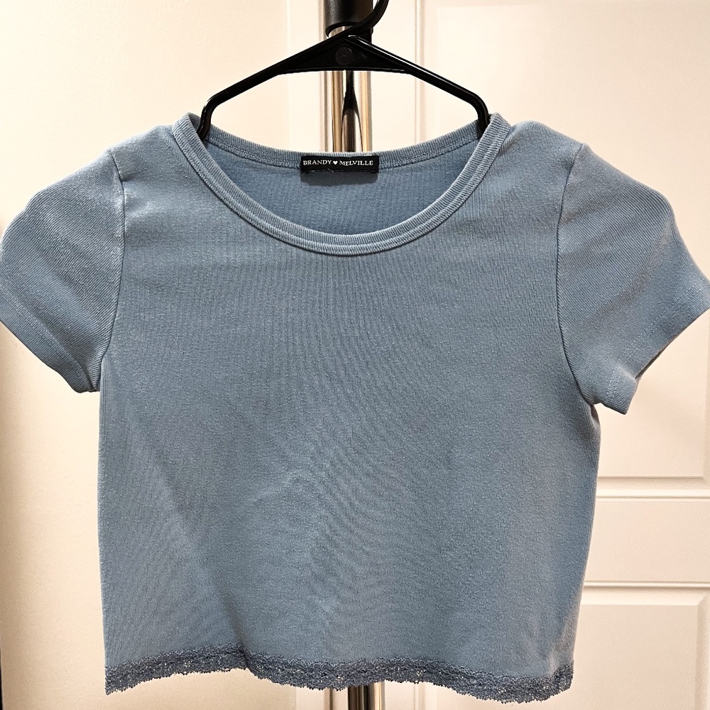 Brandy Melville, Sky Blue, Crop Top, One Size